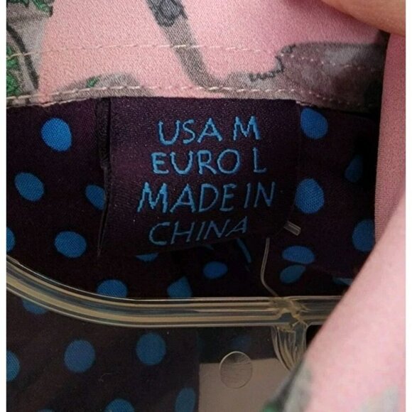 Sz M Lords of Harlech Victor Tea Ceremony Pink Long Sleeved Button Down Shirt - Picture 4 of 6